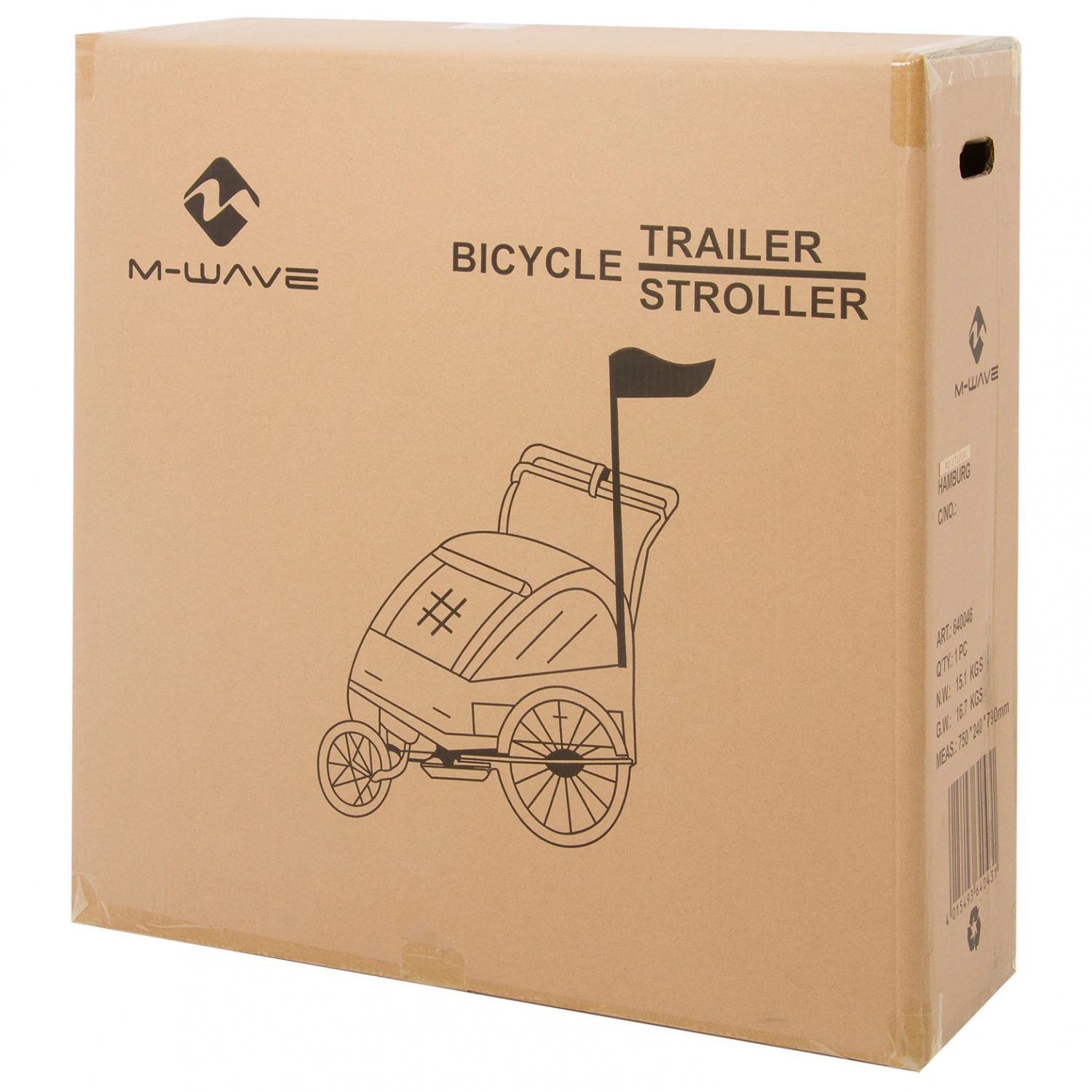 M-Wave Stalwart Kid 3in1 - Kinderanhänger 2 M-Wave Stalwart Kid 3in1 - Kinderanhänger – Bild 2